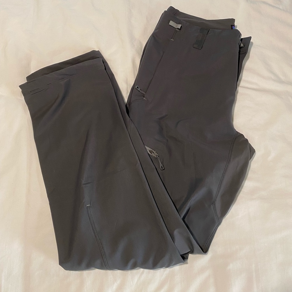 Patagonia hiking pants, gray, size 6.